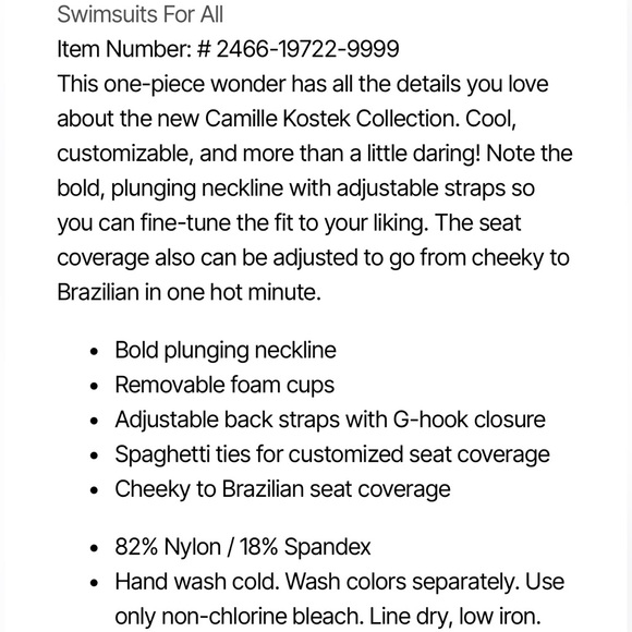 NWT Swimsuits for All Sydney Plunge Adjustable Monokini | Tie Dye | Large - Picture 2 of 8